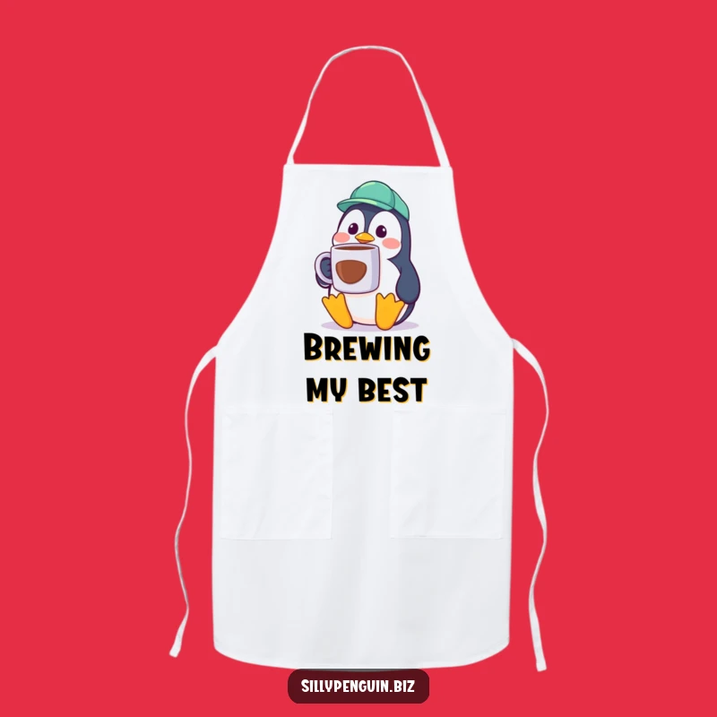 Funny Penguin Apron - Surprised Chef's Coffee Lover Gift
