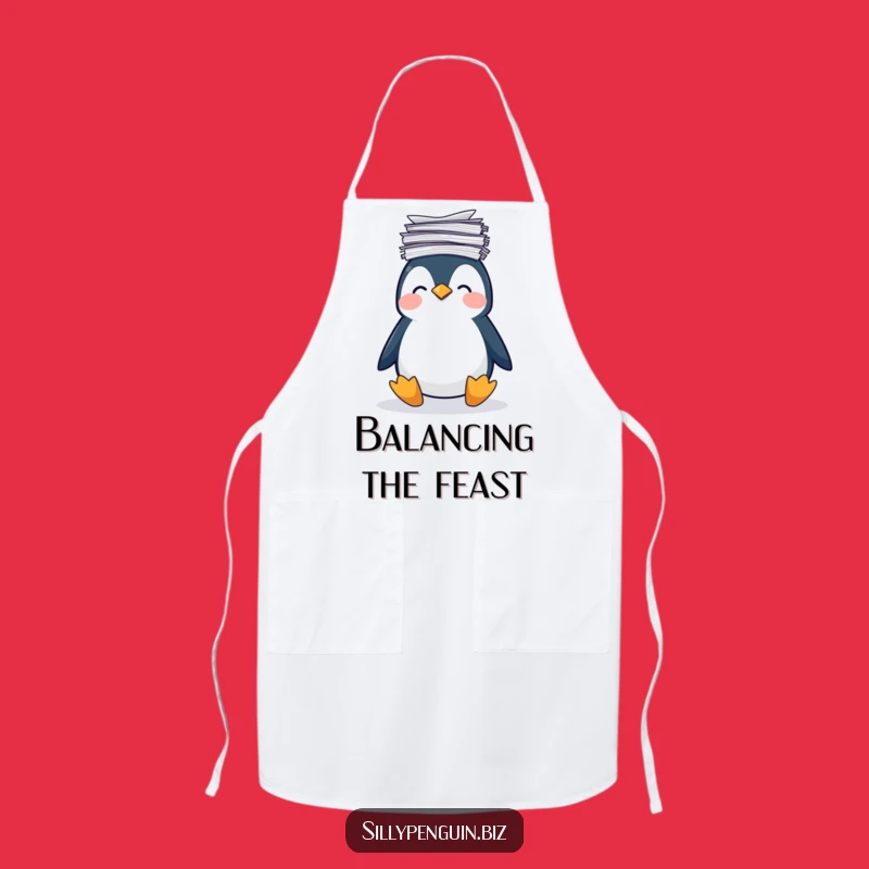 Funny Penguin Paper Chef Apron: Hilarious Kitchen Juggling Gift