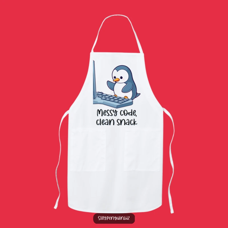 Funny Penguin Chef's Keyboard Nightmare Apron: Hilarious Cooking Gift