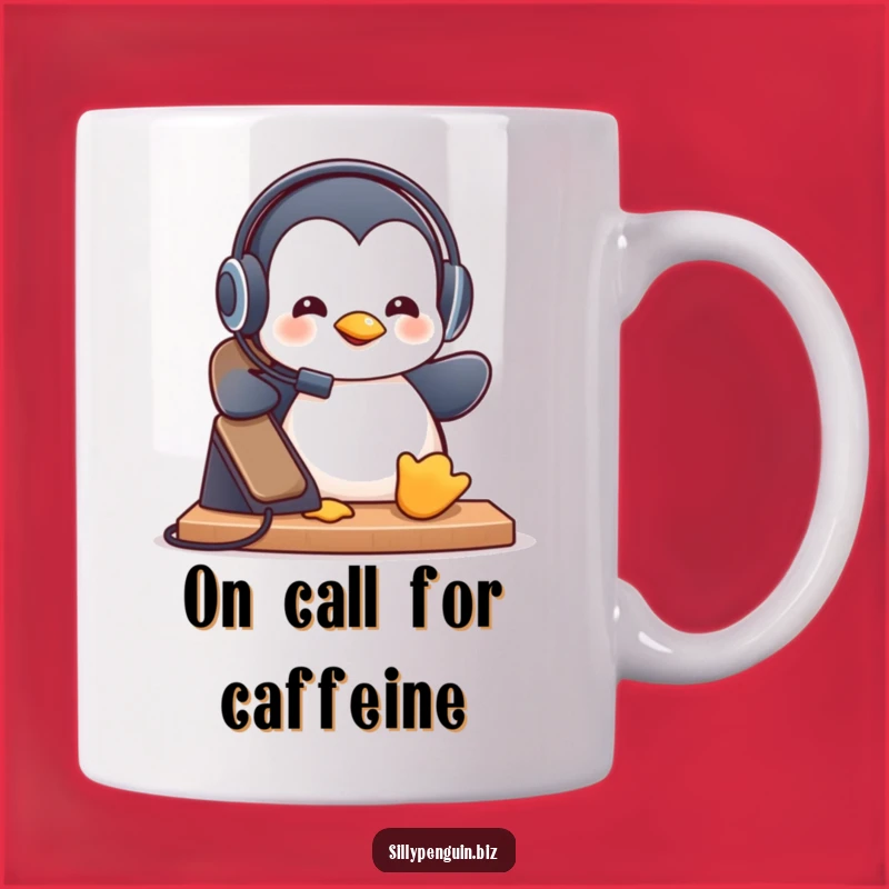 Funny Penguin Call Center Agent Mug: A Hilarious Gift for Customer Service