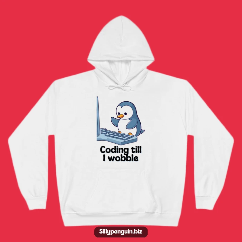 Funny Penguin Coding Struggle Hoodie: Cozy Gift for Glitchy Gamers