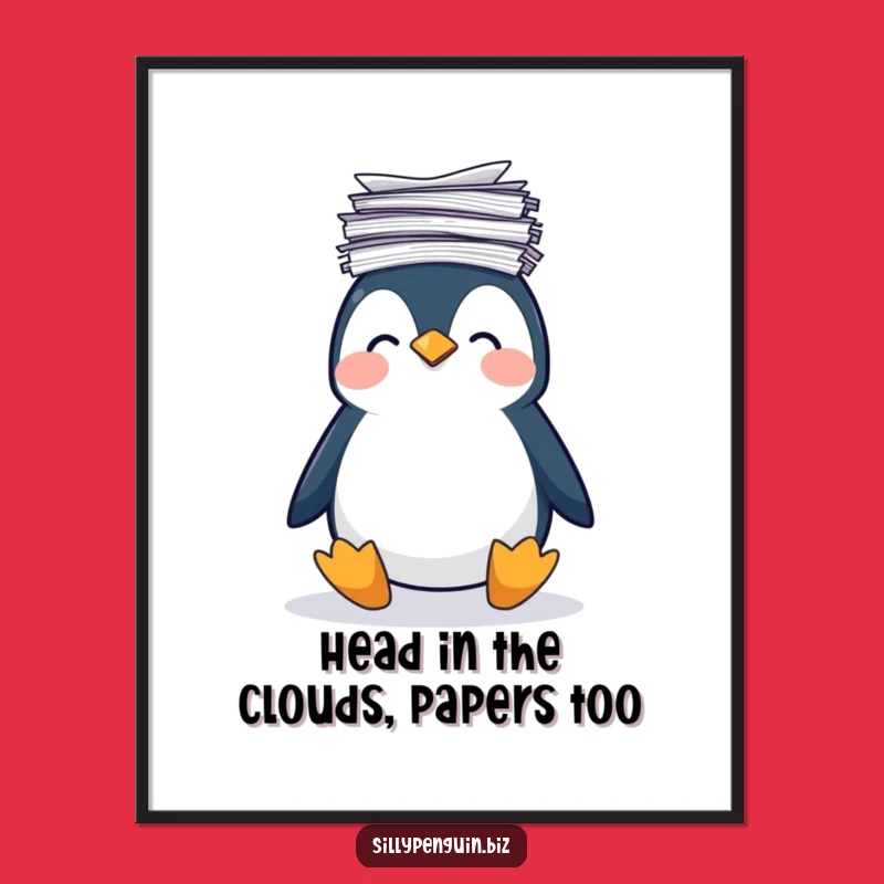 Free Printable Penguin Paper Balance Art: Funny Downloadable Decor for Chaos Lovers