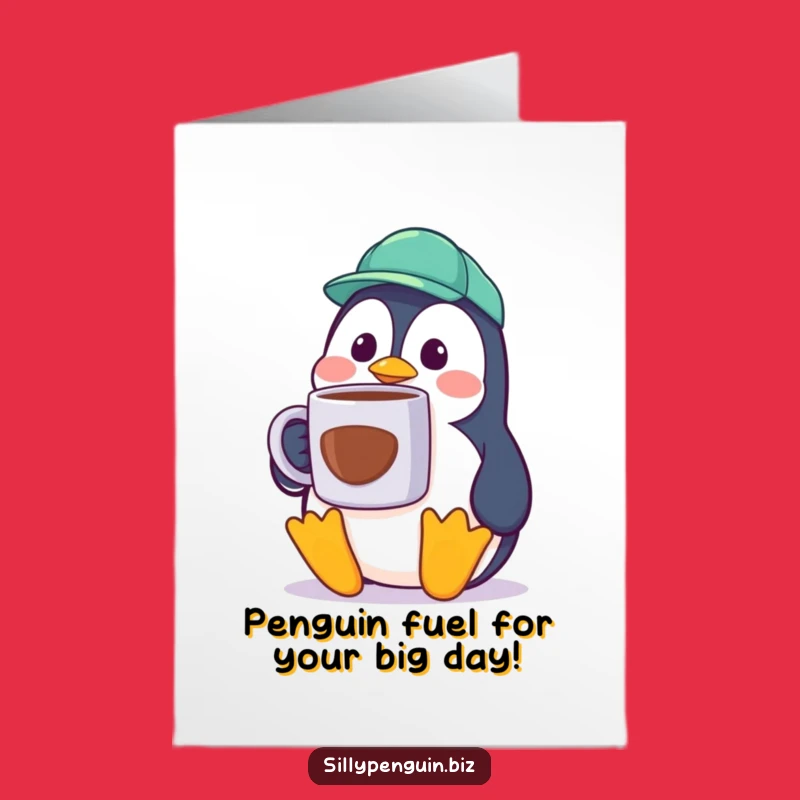 Free Printable Penguin Birthday Card: Shocked Cubicle Worker Funny Downloadable Gift