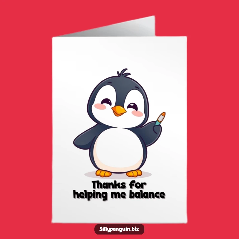 Free Printable Penguin Office Hero Card: Funny Thank You Downloadable Gift