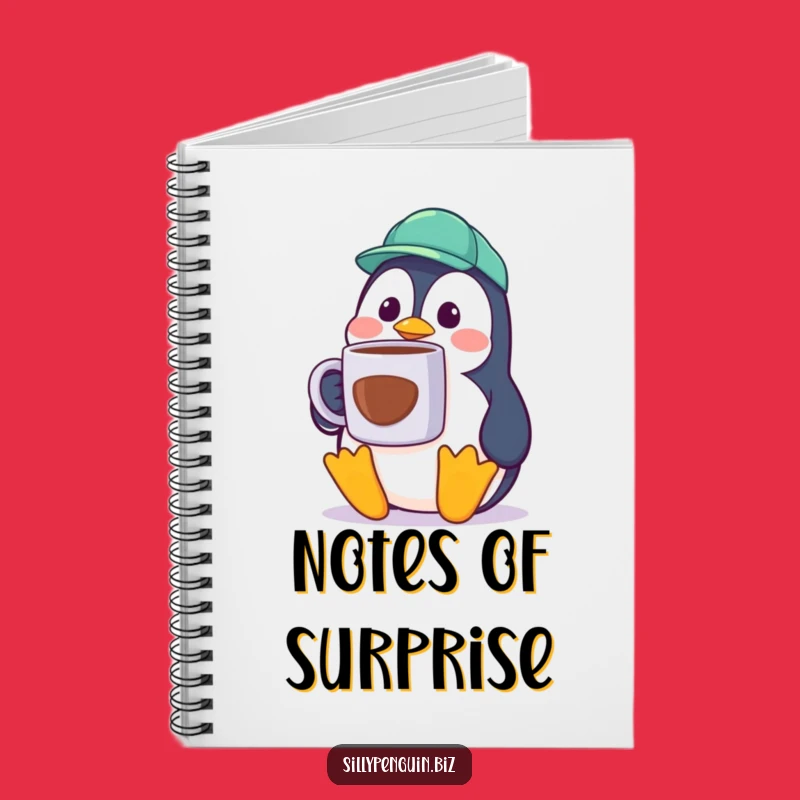 Funny Penguin Notebook - Surprised Worker's Journal Gift