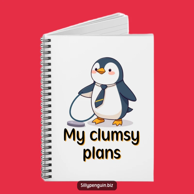 Funny Penguin Notebook - Tripping Over Cables Journal Gift
