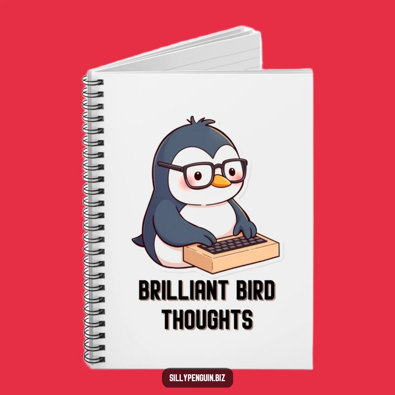 Funny Penguin Typing Notebook - Smart Journal Nerd Gift