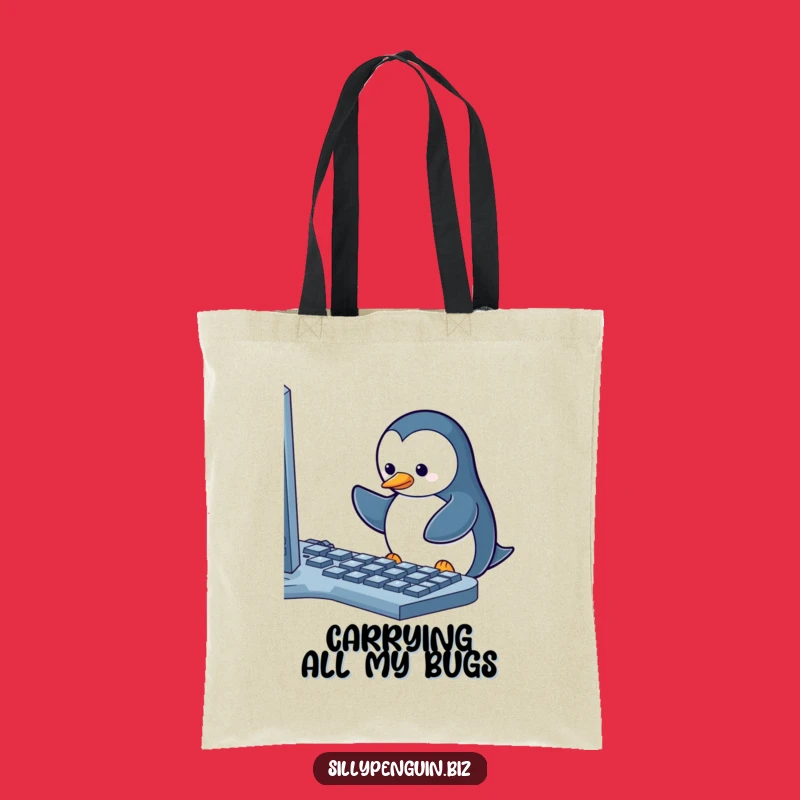 Funny Penguin Productivity Fail Tote Bag: Hilarious Gift for Office Workers