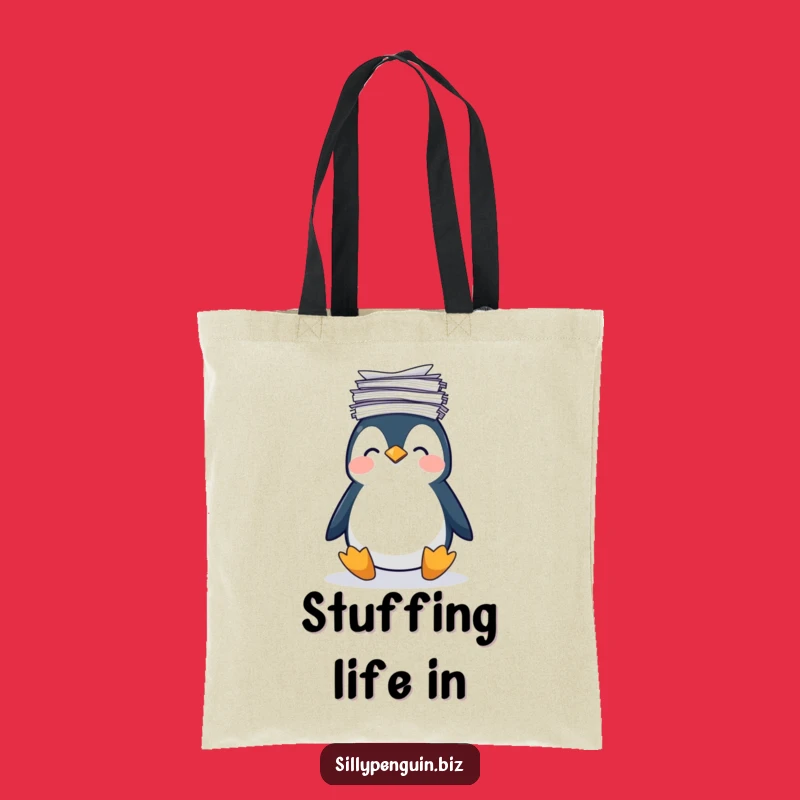 Funny Penguin Paper Boss Tote Bag: Hilarious Gift for Organized Chaos